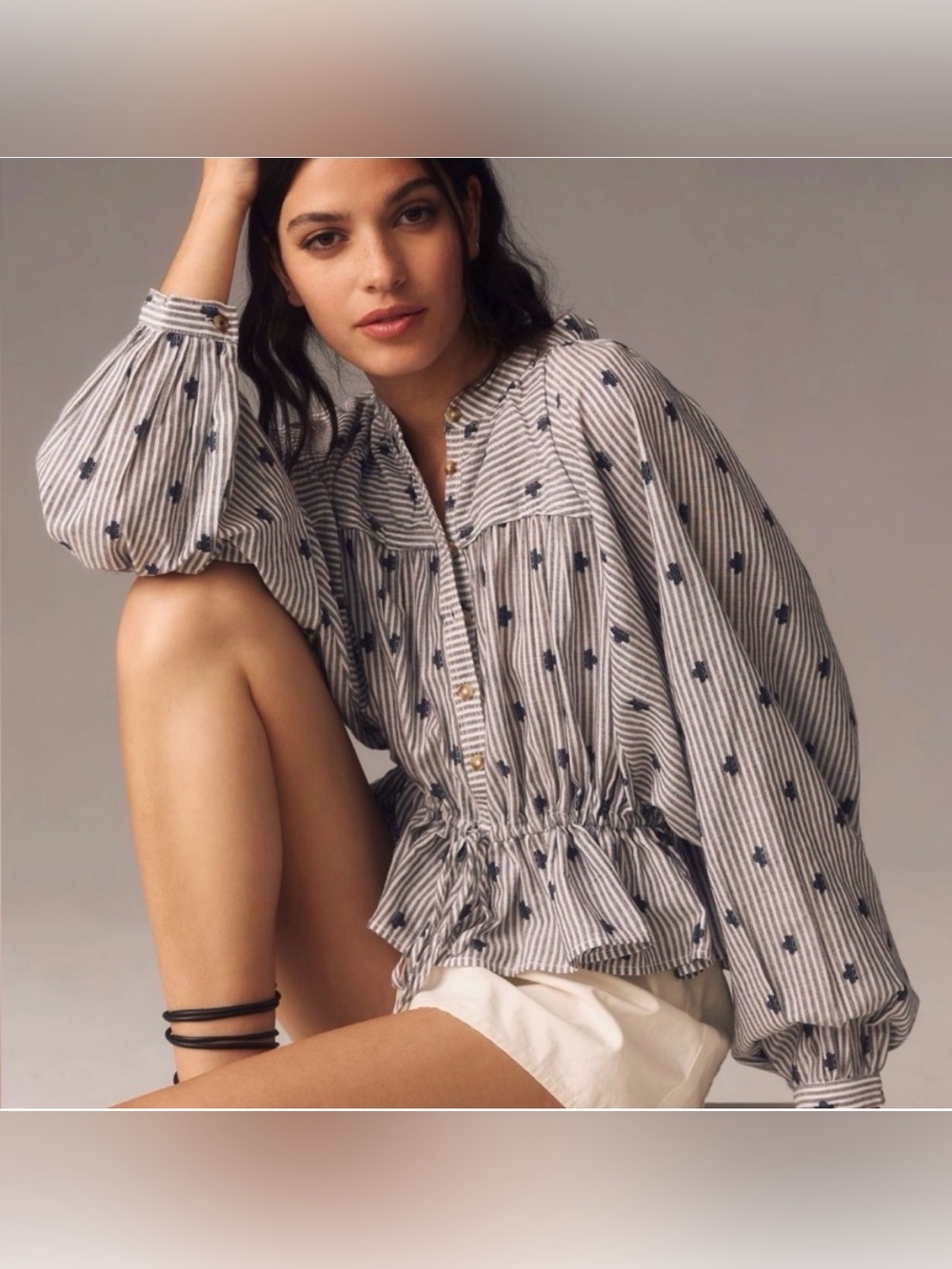 Anthropologie Pilcro the Sidney Batwing Striped Blouse